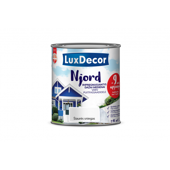 Impregnuojantys dažai LuxDecor Njord, Šiaurės sniegas, 0,75 L