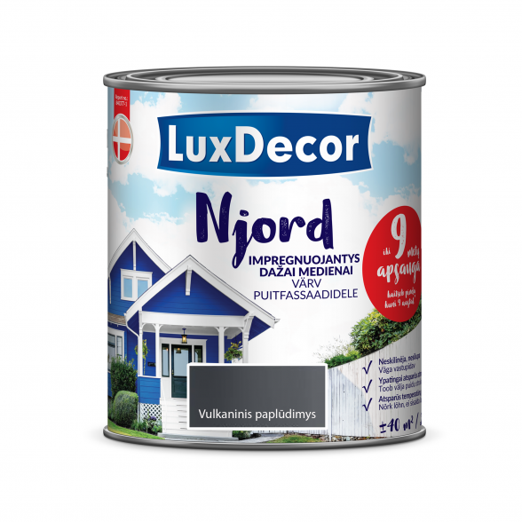 Medienos dažai LUXDECOR Njord, 0,75l vulkaninis paplūdimys