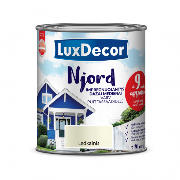 Medienos dažai LUXDECOR Njord, 0,75l ledkalnis