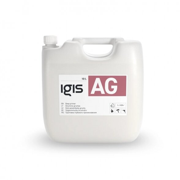 Giluminis gruntas IGIS AG, 10l balta sp.