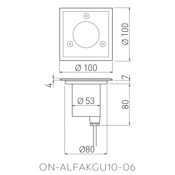 Įmontuojamas šviestuvas GTV Alfa-K Mini 10W 1