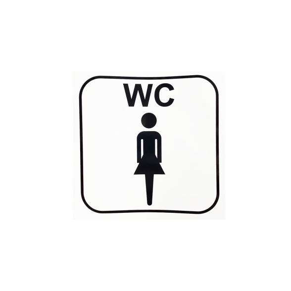 Lipdukas „WC moteris“, 130x130mm