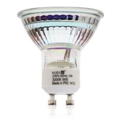 202-260V 20LM 1W LEMPUTĖ LED GU10 SMD MĖLYNA, LED LINE