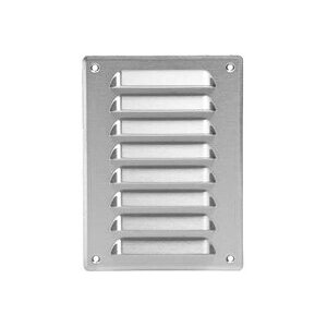 Grotelės ventiliacinės metalinės 260x105 mm INOX