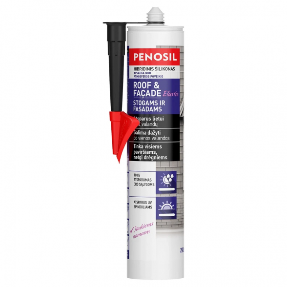 Hermetikas PENOSIL Roof&Facade Elastic, 290 ml, juoda sp.