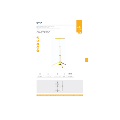 Stovas prožektoriui GTV 2x500W 1