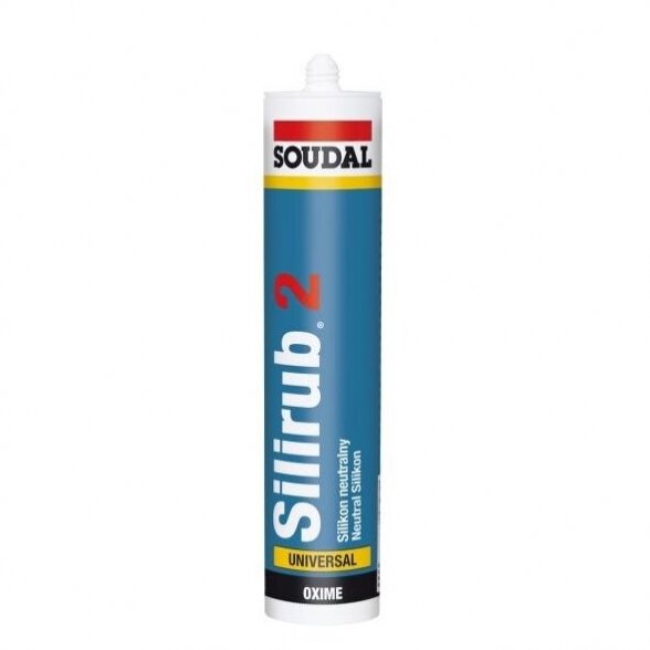 Silikonas SOUDAL Silirub 2, 300ml