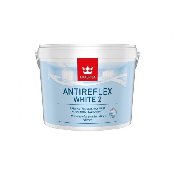 Lubų Dažai TIKKURILA ANTI REFLEX WHITE 2, Visiškai Matiniai, Baltos Sp., 3 L