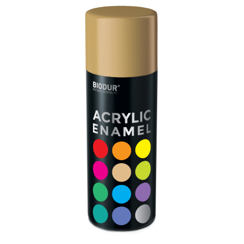 Aerozolinė emalė BIODUR Acrylic, 400ml smėlio sp.