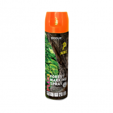 Aerozoliniai ženklinimo dažai BIODUR Forest Marking Spray, 500ml oranžinė sp.