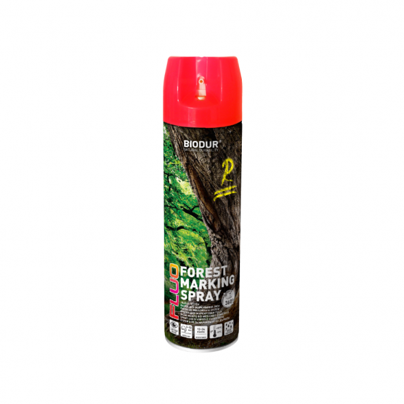 Aerozoliniai ženklinimo dažai BIODUR Forest Marking Spray, 500ml raudona sp.