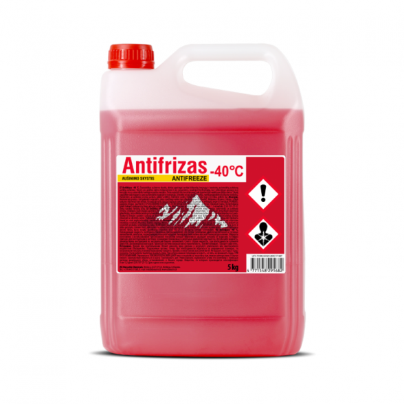 Antifrizas DANUSHIS CHEMICALS 40°C, 5kg raudona sp.