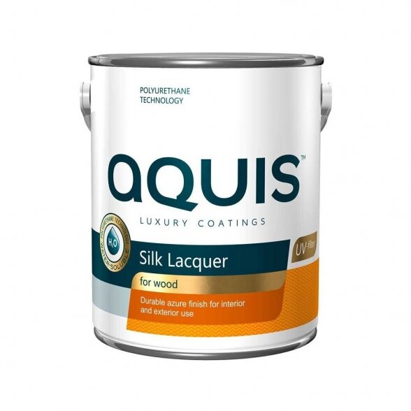 Medienos lakas AQUIS Silk Lacquer, 650ml amaranto sp.