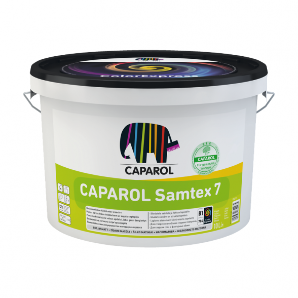 Dažai CAPAROL Samtex 7, 10l balta sp.