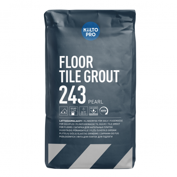 Plytelių tarpų glaistas KIILTO Floor Tile Grout 243, 20kg šviesiai pilkas