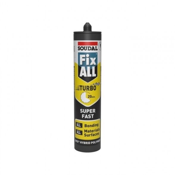 Klijai SOUDAL Fix All Turbo, 290ml pilki