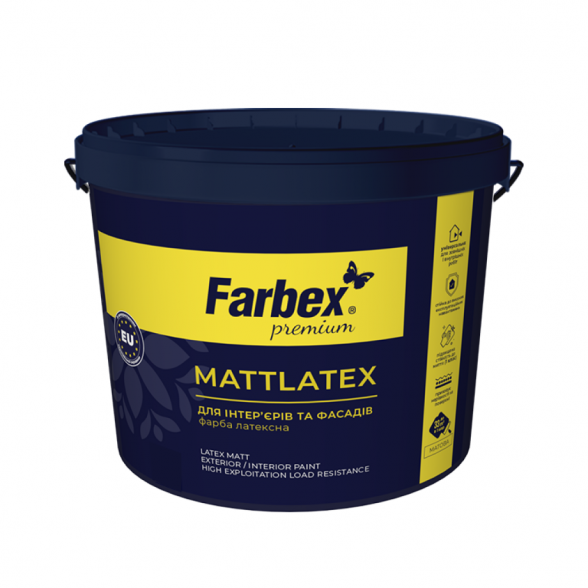 Lateksiniai dažai FARBEX Mattlatex, 4,2kg balta sp.