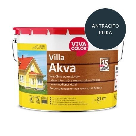 Dažai medienai VIVACOLOR Villa Akva 7016, 9l antracito pilka sp.