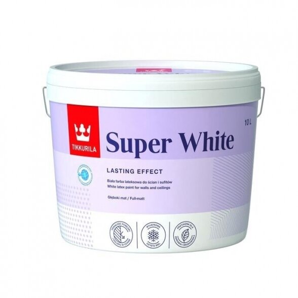 Dažai TIKKURILA Super White, 10l