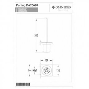 WC šepetys DARLING Omnires DA70620BL,juodos sp.