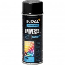 Aerozoliniai dažai INRAL Universal, 400ml juoda sp. blizgūs