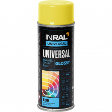 Aerozoliniai dažai INRAL UNIVERSAL, geltona (RAL1018), 400ml