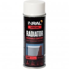 Aerozoliniai dažai radiatoriams INRAL RADIATOR balti, 400ml