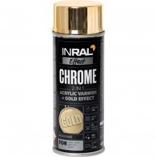 Aerozolinis lakas INRAL CHROME, Auksinis, 400ml