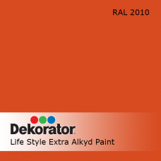 Alkidinė emalė DEKORATOR Extra, 0,75l oranžinė sp.