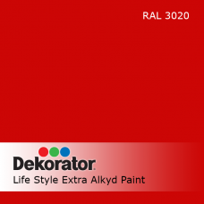 Alkidinė emalė DEKORATOR Extra, 0,75l raudona sp.