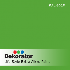 Alkidinė emalė DEKORATOR Extra, 0,75l šviesiai žalia sp.