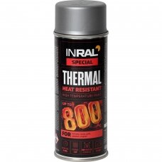 Atsparūs karščiui aerozoliniai dažai INRAL Thermal, 400ml aliuminio sp.