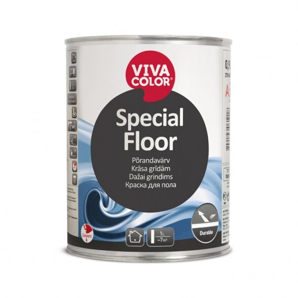 Grindų dažai VIVACOLOR Special Floor C bazė, 0,9l