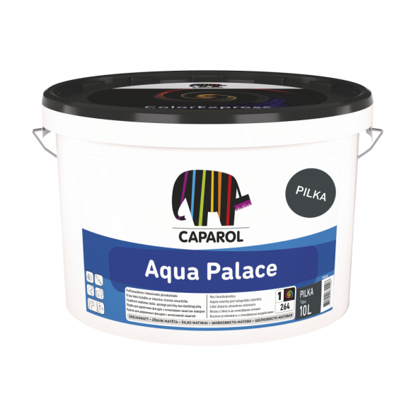 Dažai medienai CAPAROL Aqua Palace, 10l pilka sp.