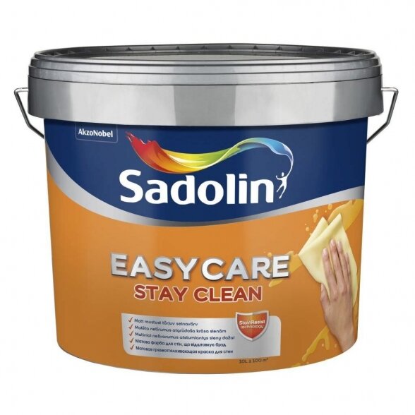 Vidaus dažai SADOLIN Easy Care A bazė, 10l balta sp.