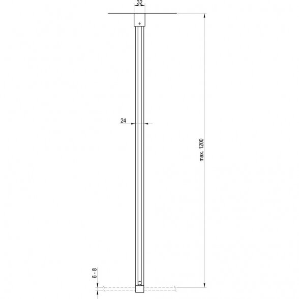 Laikiklis ir atramos rinkinys dušo kabinai RAVAK W SET-90 Wall/Corner blizgus 3