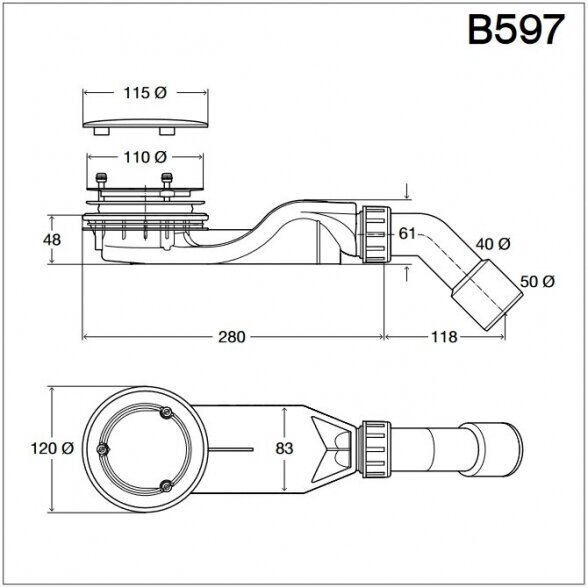 Dušo sifonas BETTE B597-001 3