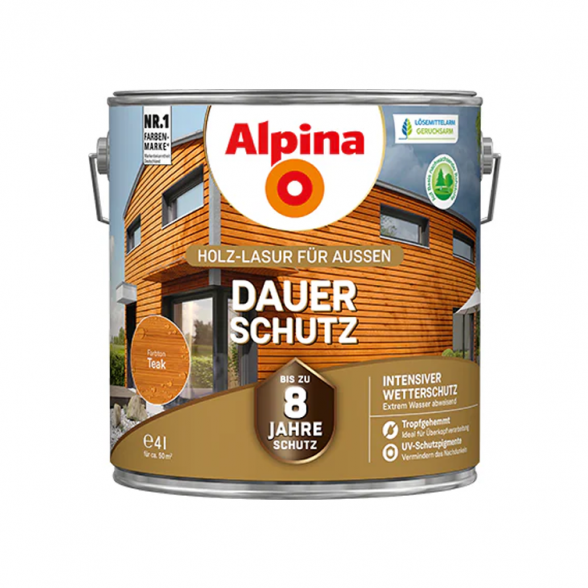 Medienos impregnantas ALPINA Dauer Schutz, 4l tiko sp.