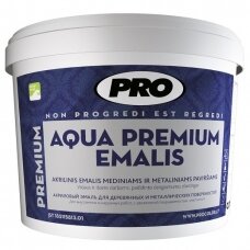 Dažai PRO Aqua Premium Emalis, 0,75l matiniai