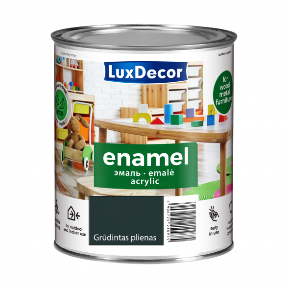 Akrilinė emalė LUXDECOR, 0,75l grūdintas plienas