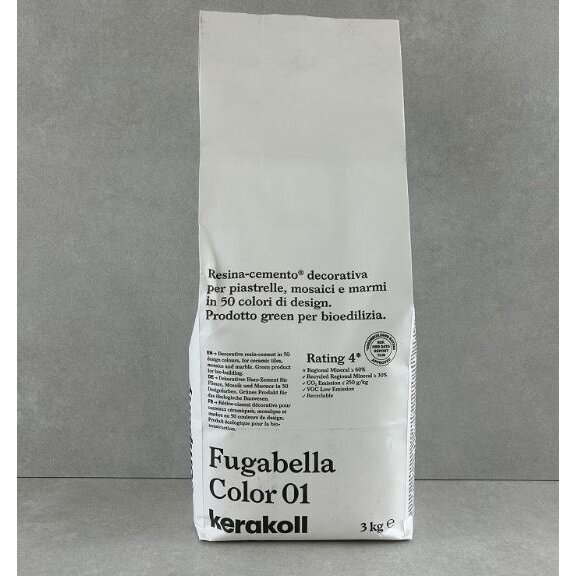 Cementinis plytelių siūlių glaistas FUGABELLA Color 01, 3 kg