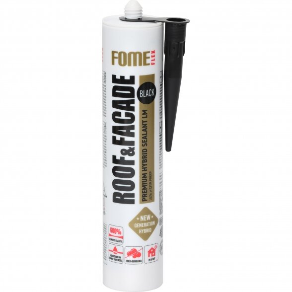 Hermetikas FOME FLEX Hybrid Roof and Facade LM, 300ml juoda sp.