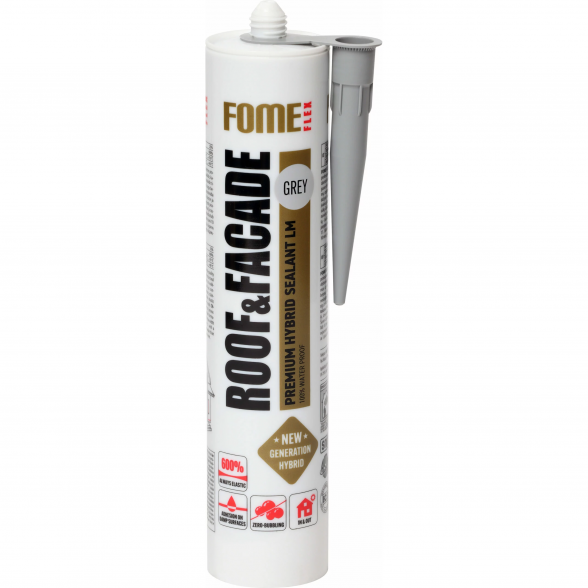 Hermetikas FOME FLEX Hybrid Roof and Facade LM, 600ml pilka sp.