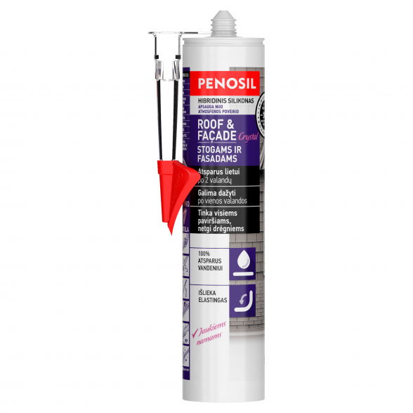 Stogų ir fasadų hermetikas PENOSIL Roof&Facade Elastic, 290ml bespalvis