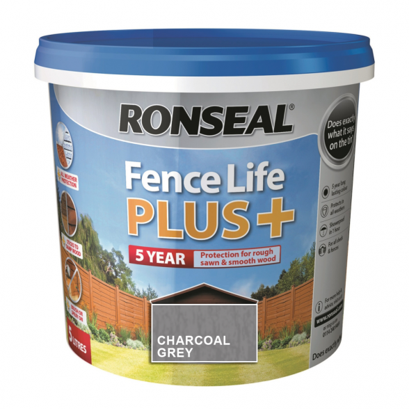 Medienos impregnantas RONSEAL Fence Life Plus, 5l Charcoal grey