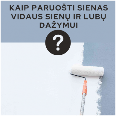 Kaip paruošti sienas vidaus sienų ir lubų dažymui?