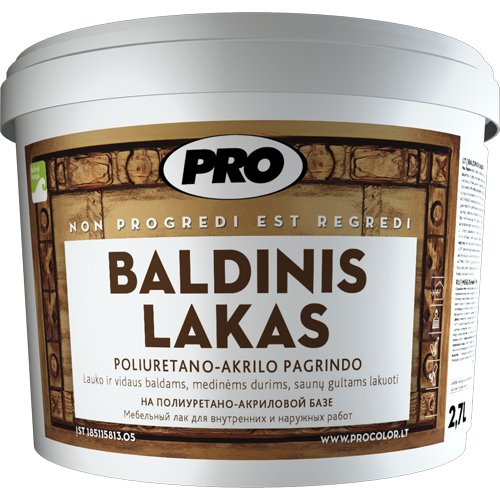 Baldinis lakas PRO, 750ml pusiau matinis