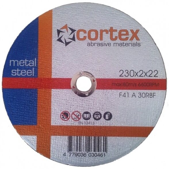 Metalo pjovimo diskas CORTEX A 30 RBF F41 80m/s, 180x1,6x22,2mm