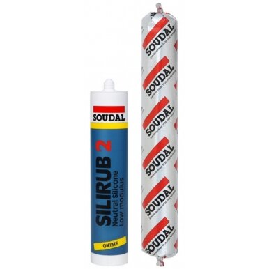 Silikonas SOUDAL Silirub 2, 300ml rudas