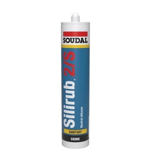 Sanitarinis silikonas SOUDAL Silirub 2S, 300ml